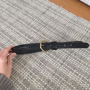 Sandro size T1 Black Belt with Gold Buckle